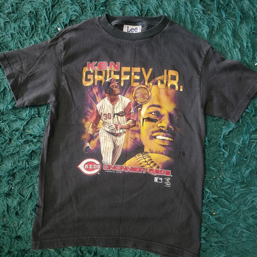Vintage 2000 Ken Griffey Jr Cincinnati Reds MLB Graphic T Shirt Youth